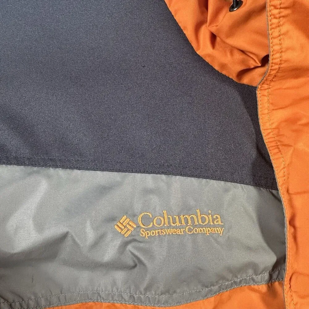 Vtg Columbia Bugaboo Core Interchange Jacket Mens Large Orange Gray Ski Shell